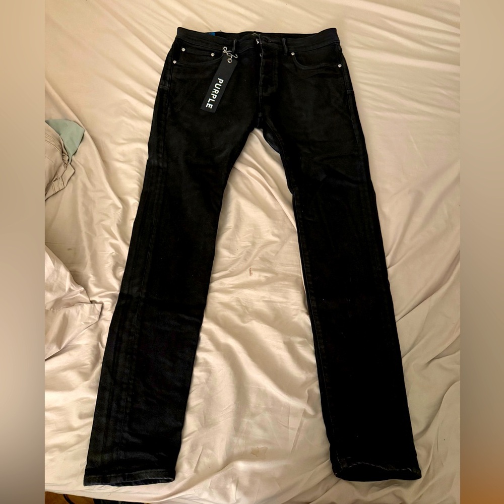 Black Purple Jeans, Size: 34, Mens, Authentic with Purple tags